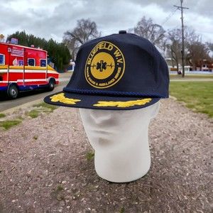 Vintage Bluefield WV Rescue Squad Ambulance Service Scrambled Eggs Snapback Hat